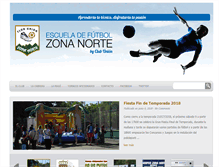 Tablet Screenshot of escuelafutbolzonanorte.com